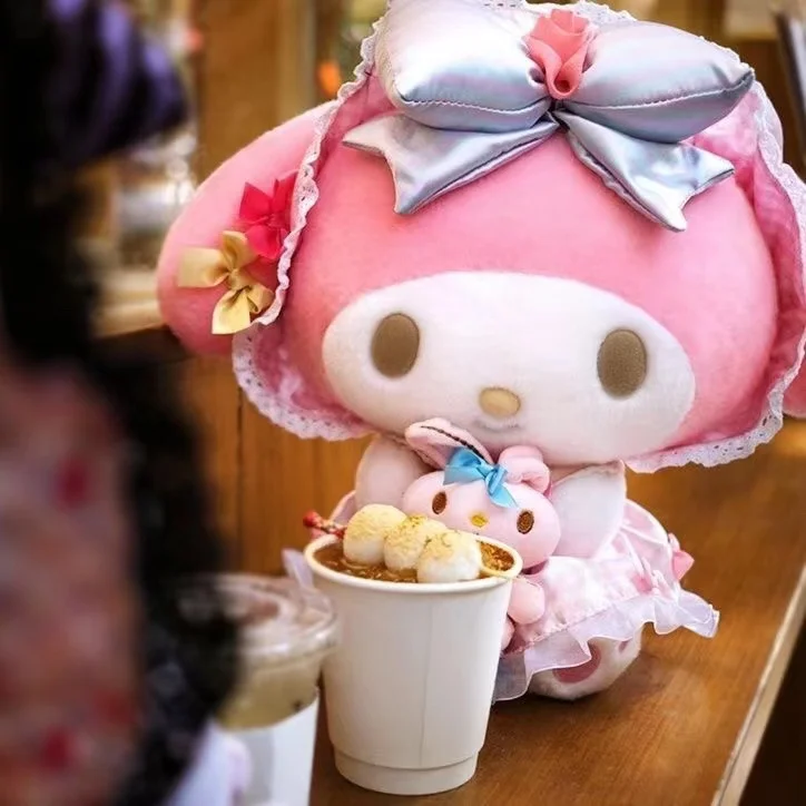 Колекция рокли Kawaii Sanrio Lolita, плюшен кукла Kuromi Melody, мультяшная кукла с пълнеж от памук, Малко окачване, подарък за момичета . ' - ' . 2