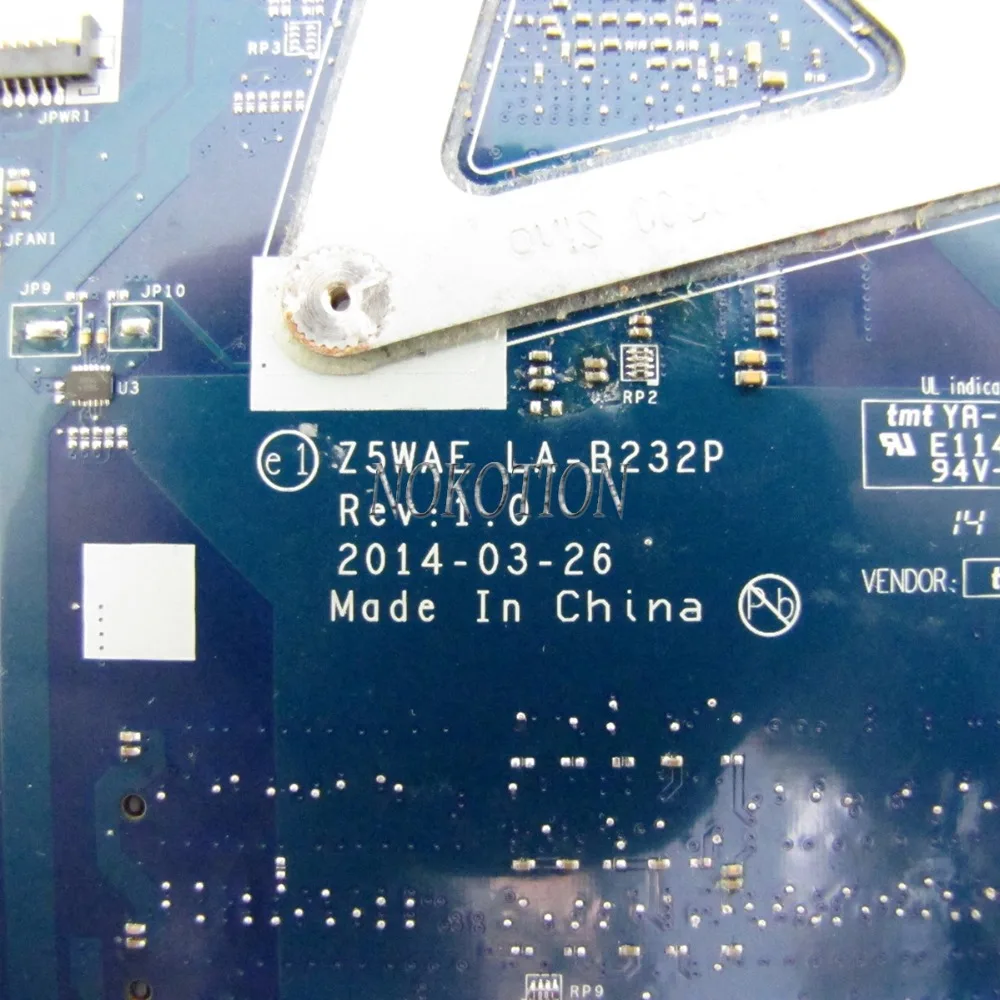 NOKOTION LS-B232P дънна Платка за лаптоп Acer Aspire E5-521 E5-521G NBMLF11002 NB.MLF11.002 дънната платка С процесор E2-6110 . ' - ' . 2
