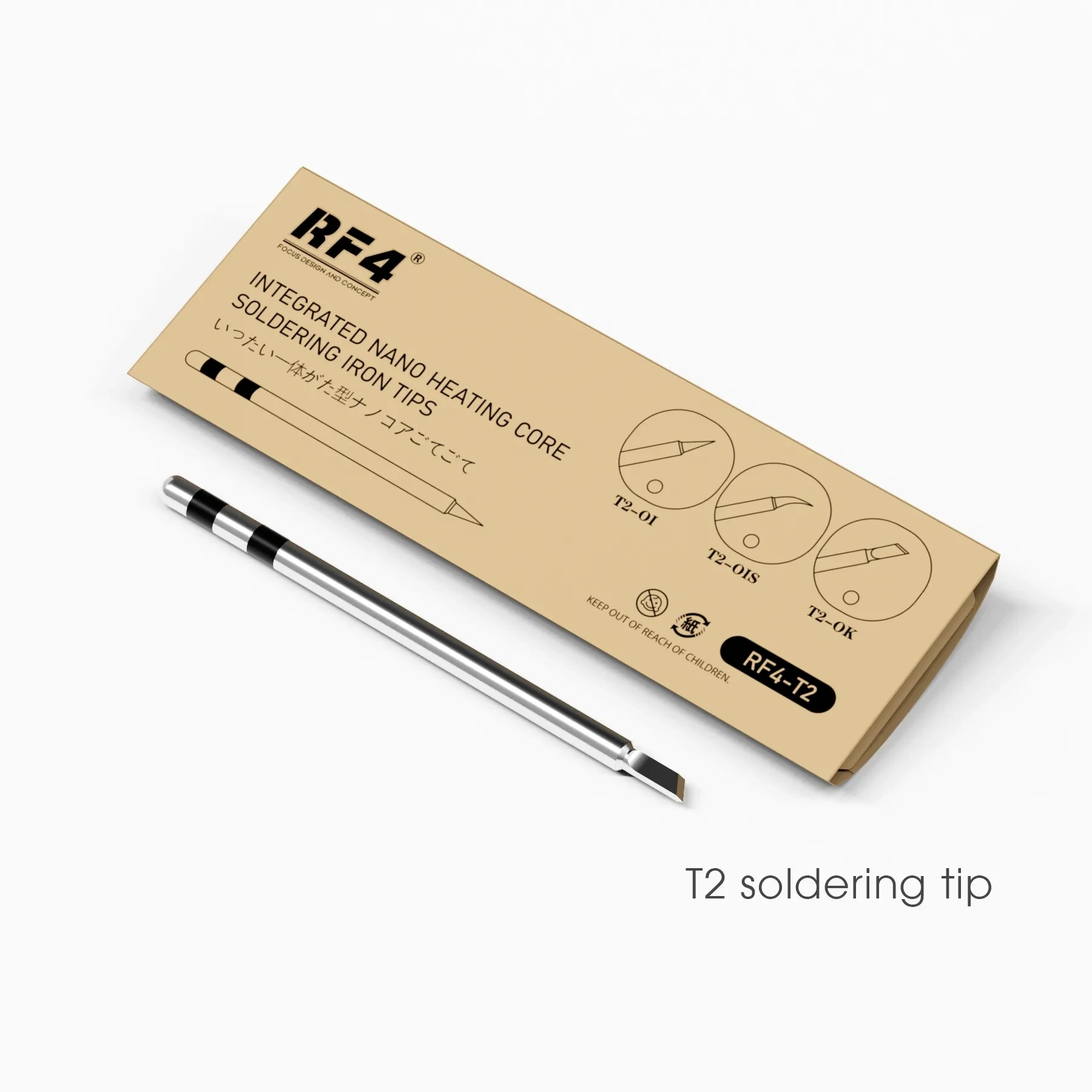 RF4 Вграден Загряване на топла ядро паяльника T2 за коса се Прилага Само към заваръчната станция RF4-ONE Поддръжка на телефонната слушалка Flying Wire . ' - ' . 3