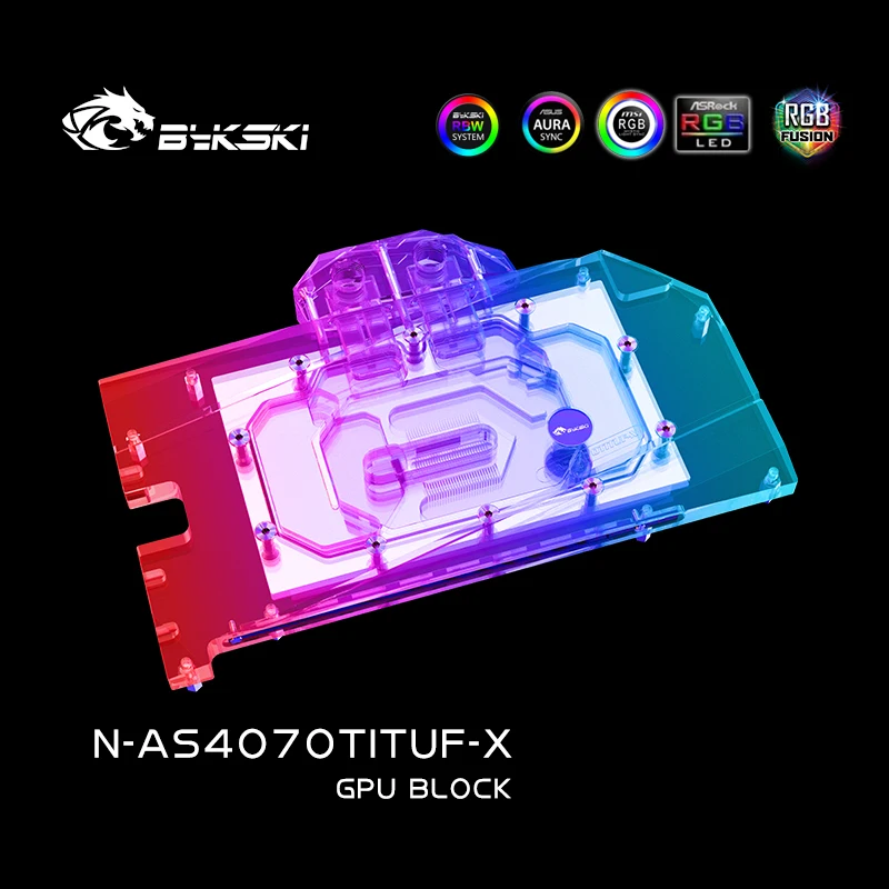 Блок за Водно Охлаждане на видеокартата Bykski GPU За ASUS TUF GeForce RTX 4070 Ti 12G Игри течността, работещи Охладител на Задния Панел на N-AS4070TITUF-X . ' - ' . 3