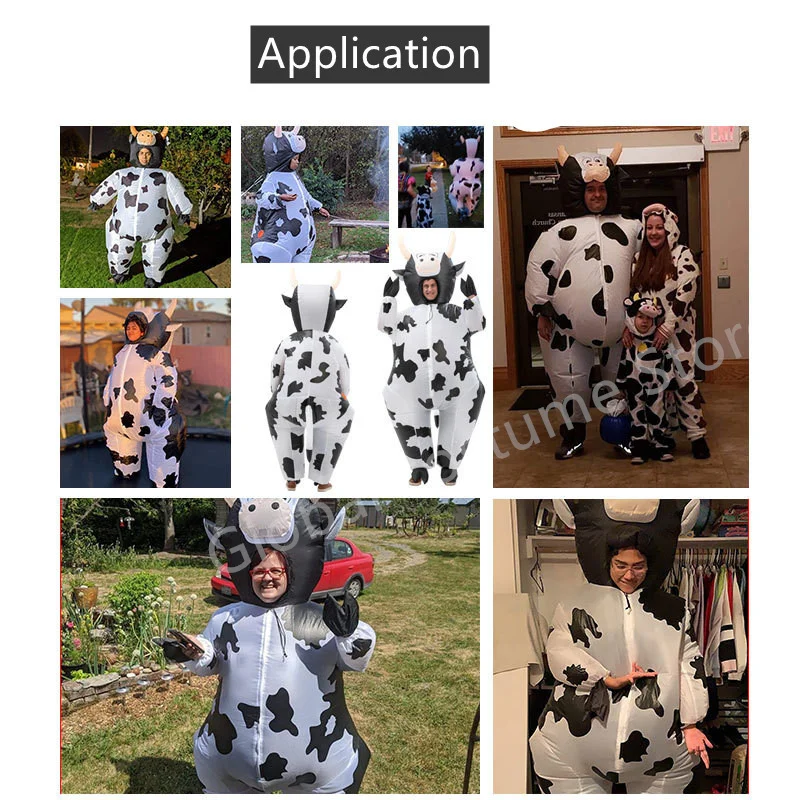 Надуваем костюм на крава за cosplay, забавно облекло с животни за мъже и жени, карнавальное шоу, Ден на Благодарността, празнична рокля маскарадное . ' - ' . 5