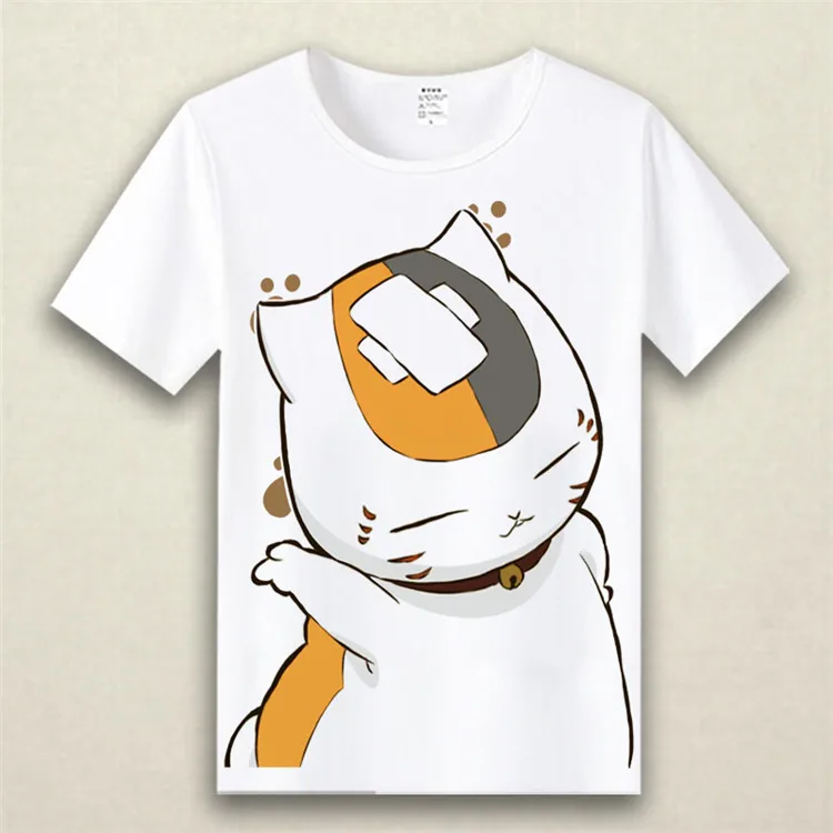 Тениска за Cosplay Natsume Yuujinchou, Тениски с принтом Котка Мадары Дамски/Мъжки Летни Тениски с Графичен дизайн, Кръгъл Отвор, Harajuku, Всекидневни Топ Костюм . ' - ' . 5